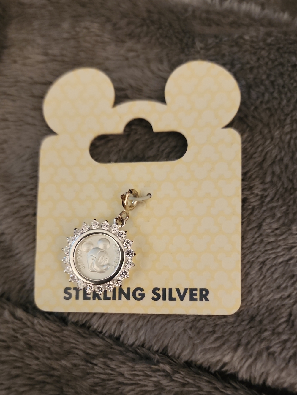 Disney Silver-Tone Mickey CZ Pendant